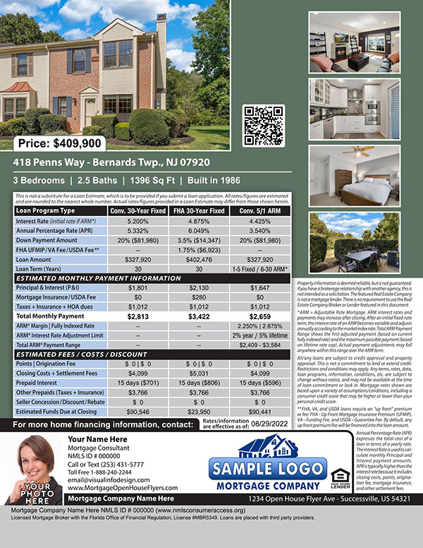 Mortgage Open House Flyers